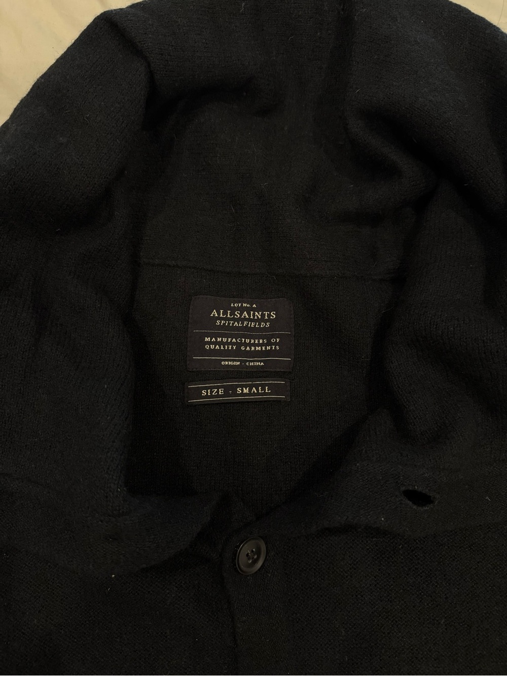 All Saints Black Men's Sweater - Small